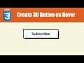 Create a Stunning 3D Button on Hover using CSS Learn with Anish