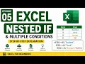 Excel Episode 5 Nested IF Formula in Excel Nested IF Explained in Telugu By Ruchitha