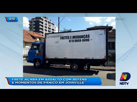 Frete acaba em assalto com reféns e momentos de pânico em Joinville