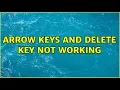 Ubuntu Arrow keys and delete key not working