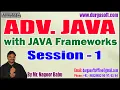 ADV JAVA with JAVA Frameworks tutorials Session - 1 by Mr Nagoor Babu On 21-10-2022 7AM IST