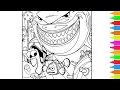 Coloring Marlin and Dory meet Bruce Finding Nemo Finding Dory Disney Coloring Pages