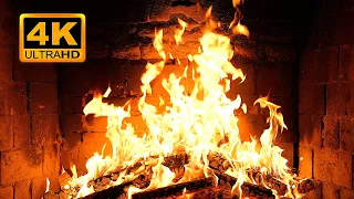Cozy Fireplace 4K 12 HOURS Fireplace With Crackling Fire Sounds Fireplace Ambience 