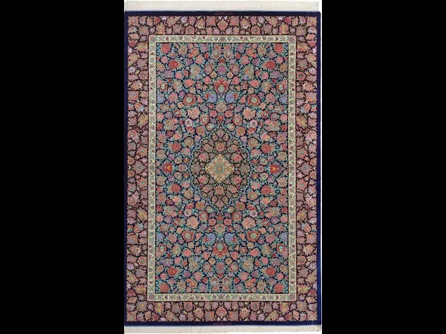 ミルメヒディ工房 無数の花とメダリオン 147×230cm (ID13002)