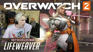xQc Reacts to New Overwatch 2 Hero LIFEWEAVER