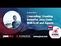 Livecoding Creating Beautiful Java Code With LLM and Agents Adam Bien EN