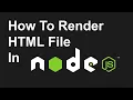Node JS Tutorial - How To Render HTML Page In Express JS Node JS Tutorial In Hindi In 2022