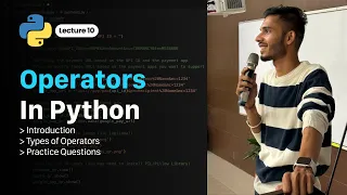 Operators In Python Python for Beginners Lecture