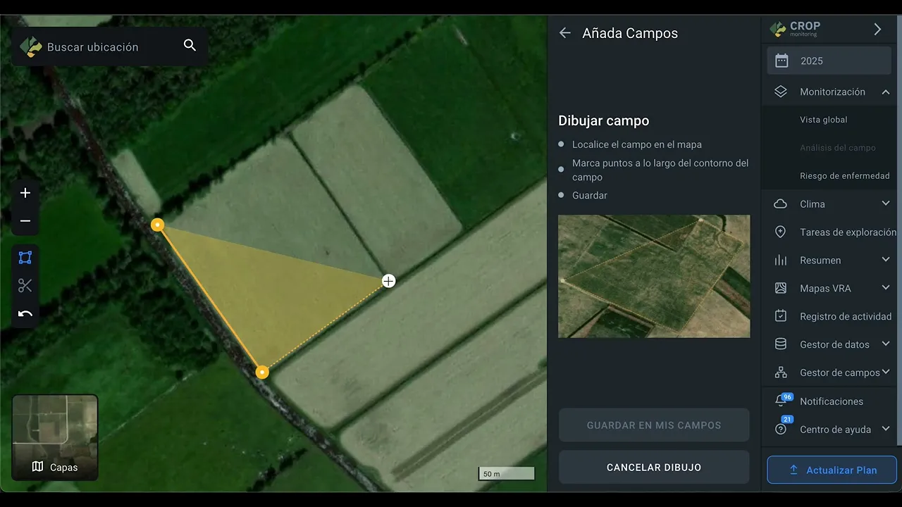 Dibujar contornos de campo