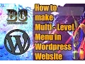 How to add multi-level menu in wordpress