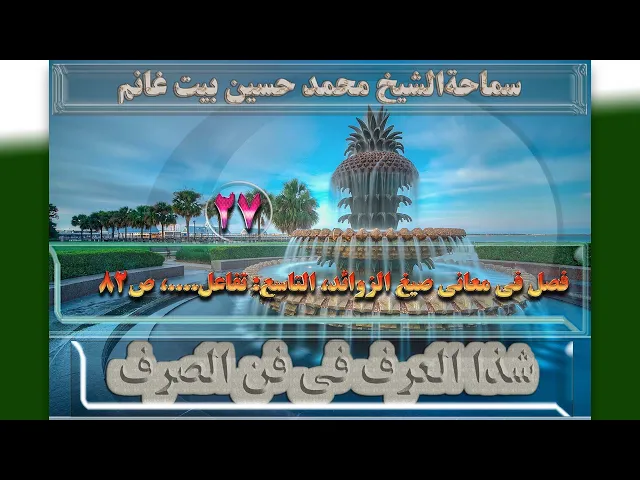 ⁣27   فصل فی معاني صیغ الزوائد، التاسع تفاعل....، ص82 - الأستاذ: سماحةالشیخ محمد حسین بیت غانم