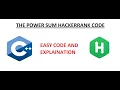 The Power Sum Recursion hackerrank code explaination