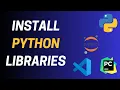 How to install Python Libraries inPyCharm Visual Studio Code jupyter Notebook - requirements txt