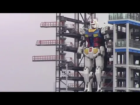 Japan's 60-foot-tall Gundam RX-78 robot takes its first steps