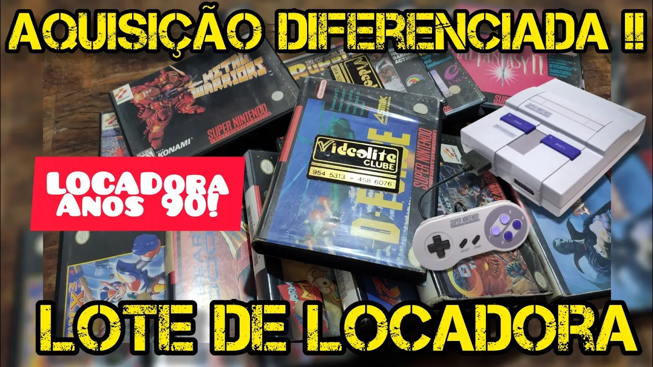 PEGUEI UM LOTE DE LOCADORA ANTIGA DE GAMES!!