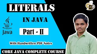 Lec-1 6 Literals in Java Part-2 Boolean Char String Literal 1 7v Enhancements to Literals