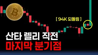 [비트코인 전망] 산타 렐리 직전, 마지막 분기점이 찾아옵니다! (타점공개)