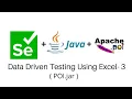 Selenium Training Reading Data From Excel Using POI Jar File
