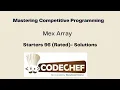 Mex Array - Codechef Starters 96 Rated