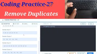 Coding Practice-27 Remove Duplicates NxtWave ccbp