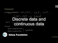 Discrete data and continuous data Math Lecture Sabaq pk