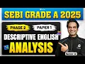 SEBI Grade A Exam Analysis 2025 SEBI Phase 2 Paper 1 Descriptive English Paper Analysis