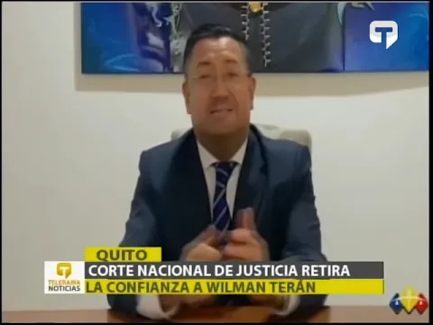 Corte nacional de justicia retira la confianza a Wilman Terán