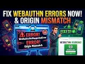 How To Fix WebAuthn NotSupportedError Origin Mismatch Errors