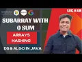Subarray with 0 Sum Adobe Arrays Brute force and Optimized Code