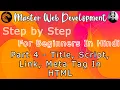HTML TUTORIAL - Lecture 4