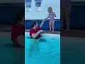 Falling into the pool