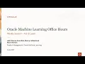 Weekly Office Hours OML on Autonomous Database - Ask Learn