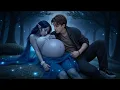 Pregnant Night-Elf’s Belly Supported by Her Lover’s Hands