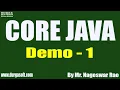CORE JAVA tutorials Demo - 1 by Mr Nageswar Rao On 19-01-2021 11 45AM