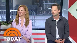 Sarah Rafferty Patrick J Adams on watching Suits for first time