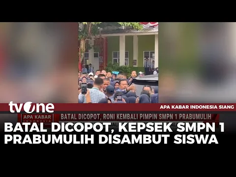 Momen Kedatangan Kepala Sekolah SMPN 1 Prabumulih Disambut Meriah Siswa
