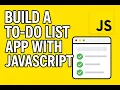 Build a To-Do List App with Pure JavaScript Beginner Friendly