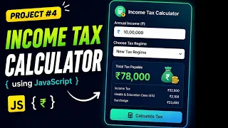 Income Tax Calculator using JavaScript JavaScript Project HTML CSS JavaScript in Hindi