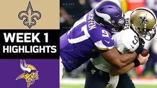 Saints vs Vikings NFL Week 1 Game Highlights