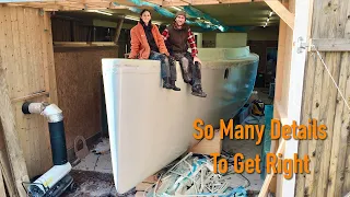 Forward Cabin Progress on Our Self-Built 52ft Sailboat – Ep. 464 Ran Sailing
