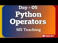 Python Operators Explained with Examples Beginner to Advanced Python 2026