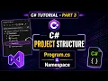 C Project Structure Explained Create First C Project Program cs Namespace Explained Part 3