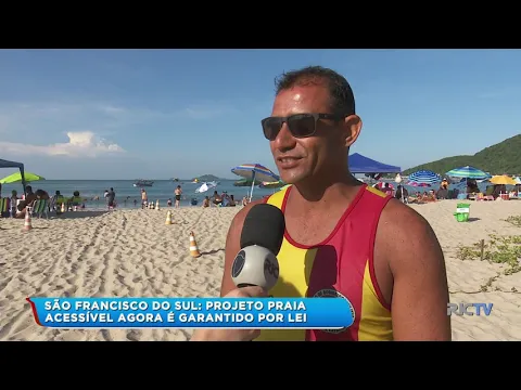 Projeto praia acessível agora é garantido por lei em São Francisco do Sul