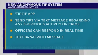 Washington County Virginia Sheriff s Office launches anonymous tip system