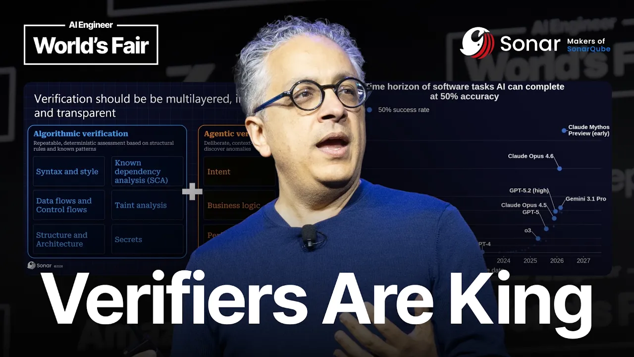 In the Land of AI Agents, the Verifiers Are King — Tariq Shaukat, Sonar: video thumbnail