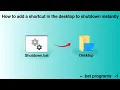 How to add a shutdown shortcut to the desktop - bat files - 1