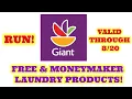 RUN FREE MONEYMAKER LAUNDRY PRODUCTS AT GIANT FOOD VALID THROUGH IN STORE