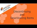 Discontinuing and Deactivating Items in coreSTORE