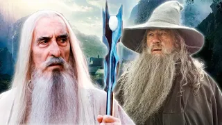 GANDALF Vs SARUMAN Battle Of The Wizards Lord Of The Rings Hobbit 