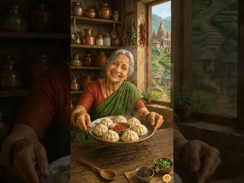 Dadi making amazing momos #aivideo#aiart#short#shorts#youtubeshorts#ghiblivideo#aishorts#animated